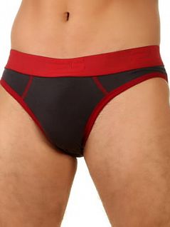 Брифы на широкой резинке с окантовкой черного цвета E5 Underwear RT26581 распродажа
